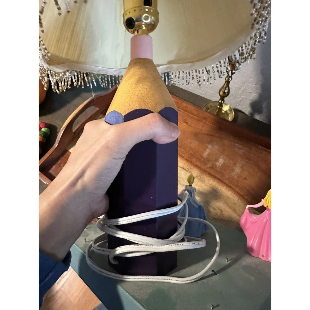 Vintage Disney Princess Table Lamp Cinderella Aurora & Ariel